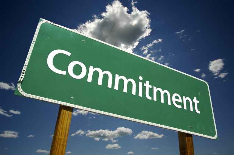 To make a commitment to. To make a commitment to